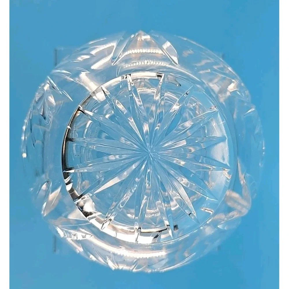 VINTAGE Crystal Rose Bowl Cut 12‎ pointed Star ~ 5